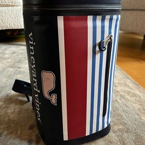 Vineyard Vines Navy and Striped Cooler